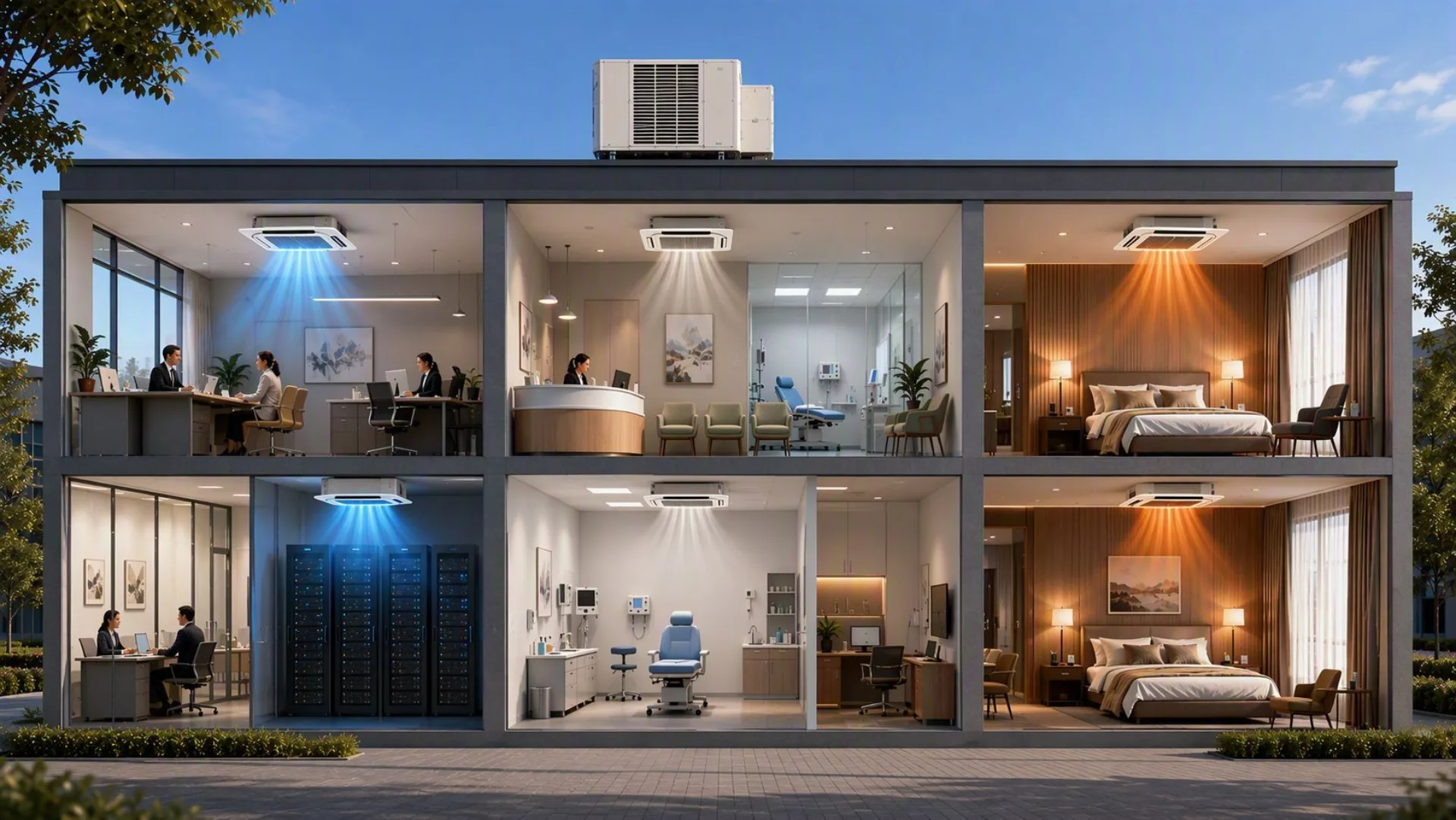 Driepijps warmtepomp vrf vrv comfort home