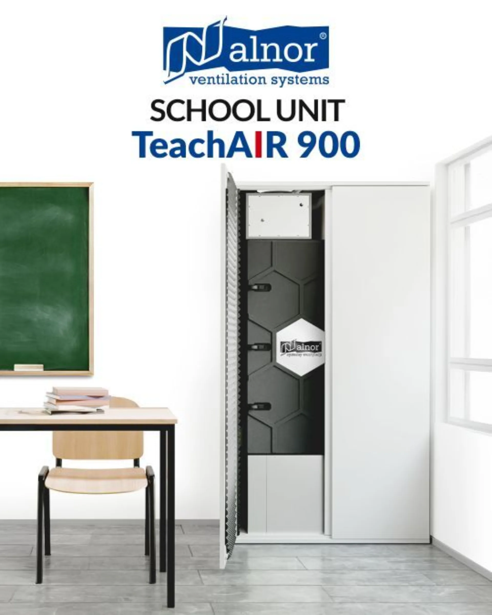 Teach AIR ventilatie van klaslokalen Comfort Home Tielt